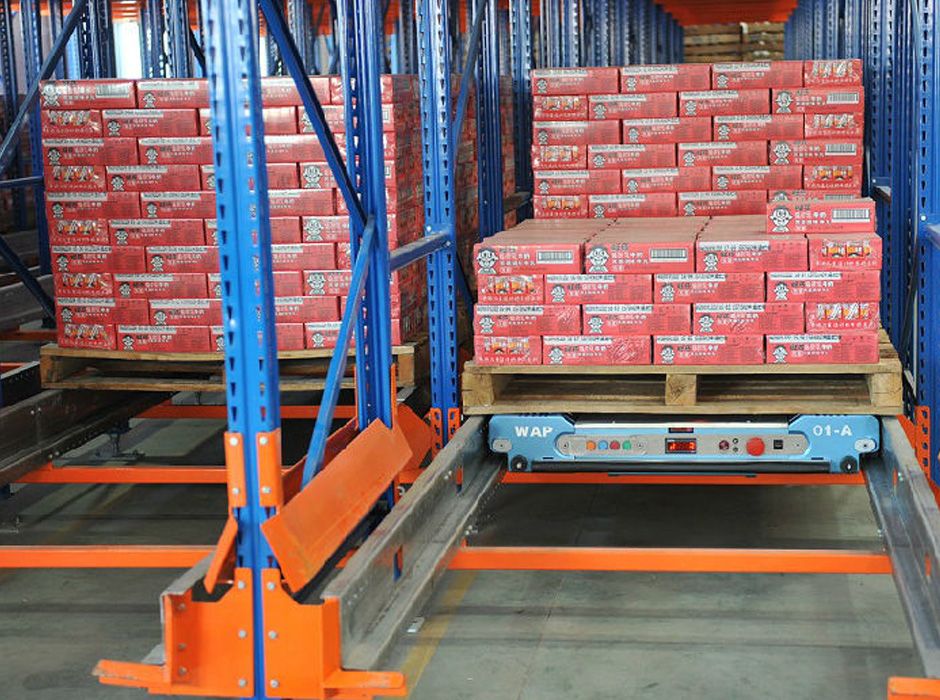 旺旺集團廣州穿梭式倉儲貨架【易達貨架】 旺旺集團廣州穿梭式倉儲貨架【易達貨架】