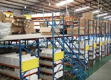 電商行業(yè)東莞倉儲貨架閣樓兩種布局方式【易達(dá)貨架】