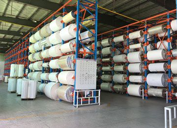 卷料存儲用哪種廣東工廠貨架？【易達貨架】