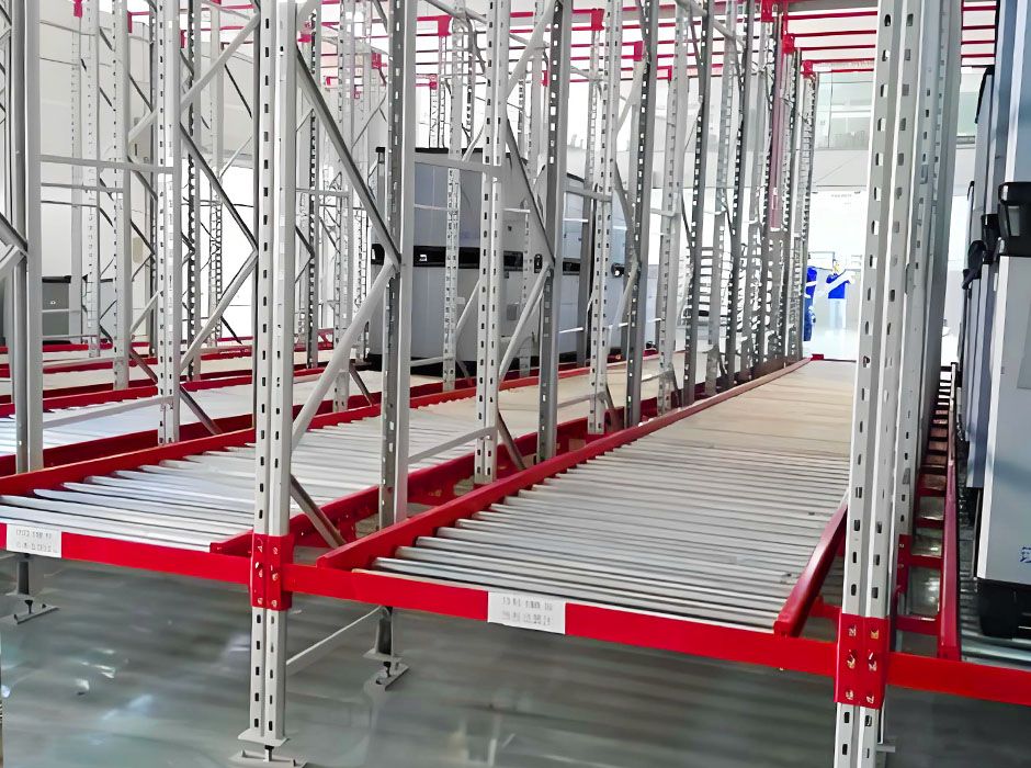 昌龍香精香料江門滾筒式重力貨架【易達貨架】