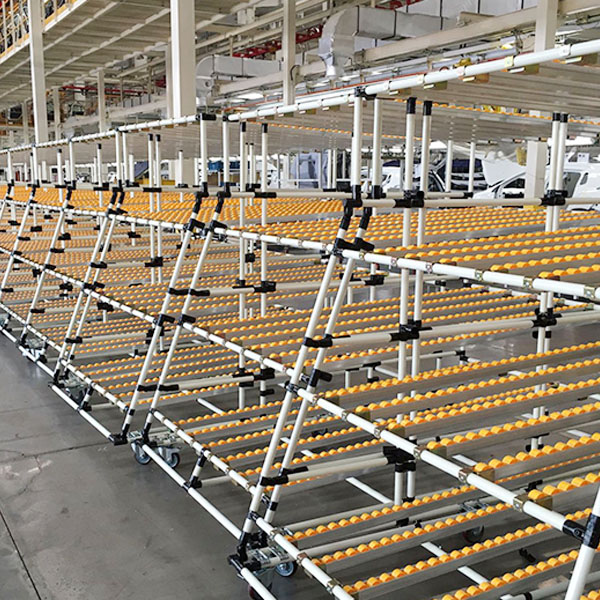 精益管貨架線棒流利條貨架物料周轉(zhuǎn)車